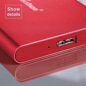 img 1 attached to 💾 FEISHUO 1TB Portable External Hard Drive - USB 3.0 HDD for PC, Mac, Windows, Linux, Android OS (Red)