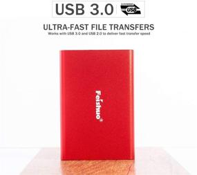 img 3 attached to 💾 FEISHUO 1TB Portable External Hard Drive - USB 3.0 HDD for PC, Mac, Windows, Linux, Android OS (Red)