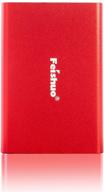 💾 feishuo 1tb portable external hard drive - usb 3.0 hdd for pc, mac, windows, linux, android os (red) logo