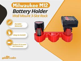 img 1 attached to SplashNcolor Milwaukee Battery Storage Compatible