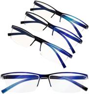 👓 protect your eyes with mare azzuro 4 pack blue light blocking reading glasses for women and men - available in 1.0 to 4.0 strengths logo