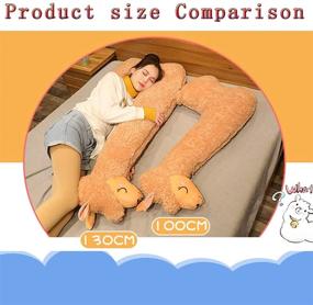 img 2 attached to 🦙 Deaboat 40" Giant Alpaca Plush Pillow: Adorable Llama Stuffed Animal Toy and Cozy Home Decor for All Ages (Brown, 40inch)