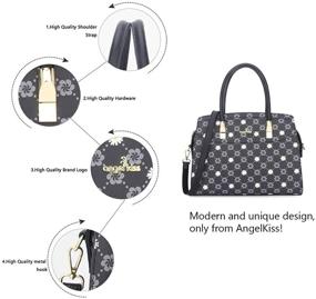 img 2 attached to 👜 Стильные и функциональные сумки и кошельки Angel Kiss для женщин - верхняя ручка, дизайнерская сумка для женщин с кошельком - идеальная рабочая сумка