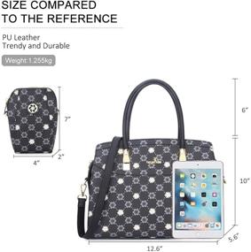 img 3 attached to 👜 Стильные и функциональные сумки и кошельки Angel Kiss для женщин - верхняя ручка, дизайнерская сумка для женщин с кошельком - идеальная рабочая сумка