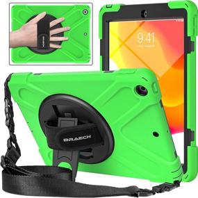 img 4 attached to 🔒 BRAECNstock Shockproof iPad 10.2 Case with Screen Protector, Kickstand, Hand Strap & Shoulder Strap - Compatible with iPad 9th/8th/7th Generation 2021/2020/2019 - Ideal for iPad 10.2 9/8/7 Gen