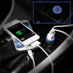 img 2 attached to 🚗 MMOBIEL Dual USB Car Charger: High-Power Adapter for iPhone, Samsung, Huawei, and More – 5V/4.8A/24W Silver