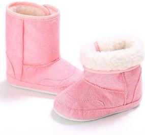 img 2 attached to 👶 Dejian Anti-Slip Newborn Prewalker Toddler Apparel & Accessories: Stylish Shoes for Baby Girls with Enhanced Safety