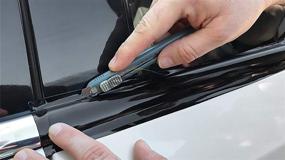 img 1 attached to Avery Dennison Satin Black Vinyl Wrap Kit For Black Out Chrome Delete Window Trim Door Trim 2&#34