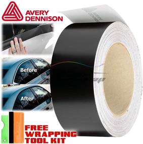 img 3 attached to Avery Dennison Satin Black Vinyl Wrap Kit For Black Out Chrome Delete Window Trim Door Trim 2&#34