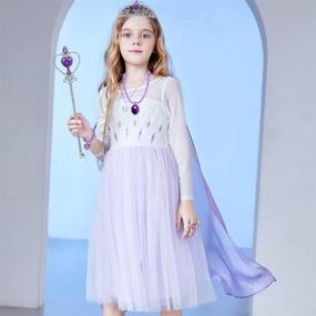 img 2 attached to 👑 Yosbabe Princess Rapunzel Gloves: Must-Have Accessories for Your Little Princess