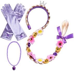 img 4 attached to 👑 Yosbabe Princess Rapunzel Gloves: Must-Have Accessories for Your Little Princess