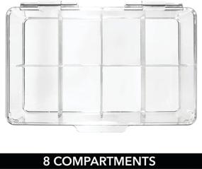 img 1 attached to 📦 mDesign Clear Plastic Stackable Tea Bag Storage Organizer Box with Lid - for Kitchen Cabinets, Countertops, Pantry - Holds Beverage Bags, Pods, Packets - 2 Pack