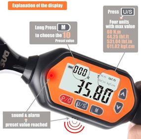 img 2 attached to 🔧 Mini Digital Torque Wrench: 3/8-inch Drive, Buzzer & LED, 1.33-44.25 ft-lbs - Best Precision Electronic Bike & Car Repair Tool