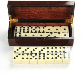 img 1 attached to MINGXUN 🎴 Wooden Double Dominoes Spinner