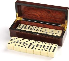 img 2 attached to MINGXUN 🎴 Wooden Double Dominoes Spinner