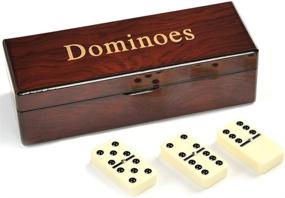 img 4 attached to MINGXUN 🎴 Wooden Double Dominoes Spinner