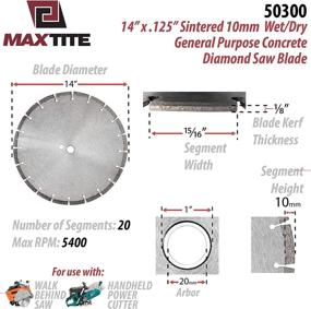 img 3 attached to 🪚 5-Pack of 14-inch Sintered 10mm Wet/Dry General Purpose Concrete Diamond Saw Blades