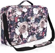 🌹 shulaner pencil case: large capacity 480-488 colored pencil or 320-328 gel pen organizer bag with zipper closure and shoulder strap - ideal for students and artists (gray rose) logo