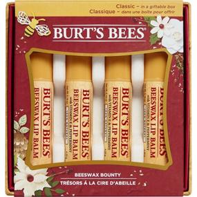 img 4 attached to Burt's Bees Beeswax Bounty Classic Lip Balm Holiday Gift Set - 4 Original Beeswax Lip Balms