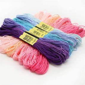img 2 attached to 🌈 Rainbow Color Embroidery Floss Set - 50 Skeins | Cross Stitch Thread | Cotton Friendship Bracelet String | Craft Yarn for Bracelets, Cross Stitch, and Embroidery Projects