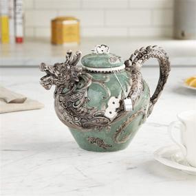 img 1 attached to 🐉 Exquisite Blue Sky Ceramic Dragon Teapot: A Majestic Addition to Your Collection