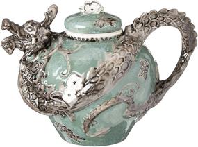 img 4 attached to 🐉 Exquisite Blue Sky Ceramic Dragon Teapot: A Majestic Addition to Your Collection