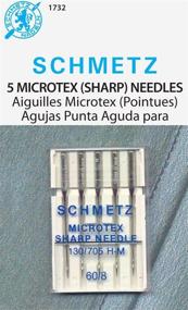 img 1 attached to 🧵 SCHMETZ Euro-Notions 1732 Microtex Sharp Needles - Size 8/60 5/Pkg: High-precision Machine Needles for Exceptional Sewing Results