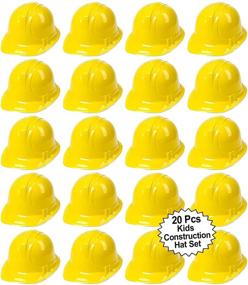 img 4 attached to 👷 AnapoliZ 20 Pcs. Soft Plastic Yellow Kids Party Hats - Construction Hard Hats for Children, Engineer Dress Up Hats for Building Theme Parties with Favor Cap