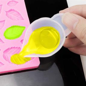 img 2 attached to ✨ 15 PCS Silicone Mold Cup Dispenser: Convenient Color Modulation Tools for DIY UV Resin Craft - Epoxy Resin Mold Mini Measuring Cup Glitter Mixing Bowl Included!