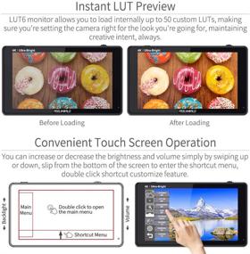 img 2 attached to FEELWORLD LUT6: High Brightness 6 Inch HDR DSLR Camera Monitor with Touch Screen, 3D LUT, Waveform, VectorScope, Histogram, and 4K HDMI I/O - 1920X1080 IPS Panel