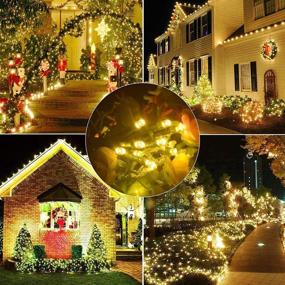 img 2 attached to FULLBELL Christmas Light 100 LED 33 Feet Fairy String Light with 8 Modes for Indoor and Outdoor Decoration - Black Wire Warm White - Ideal for Yard, Garden, Party, Wedding, Patio, Home, Festival