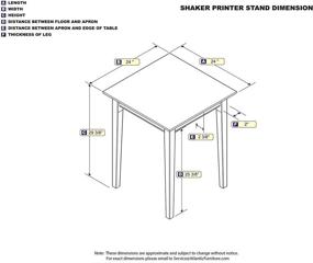 img 1 attached to 🖨️ Atlantic Furniture Shaker Printer Stand in Warm Walnut – Stylish and Functional