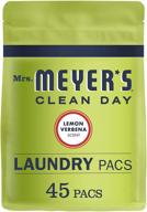 🌼 mrs. meyer's clean day lemon verbena laundry detergent pods: biodegradable formula, 45 count logo