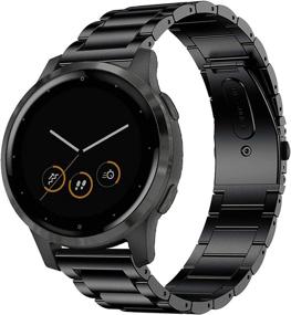 img 2 attached to 📱 Анрир 3 пакета ремешков для Garmin Vivoactive 4S, Vivomove 3S, Fossil Q Venture Gen 4 HR/Gen 3 Smart Watch - ремешки из нержавеющей стали, кожи, нейлона.