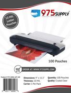 📦 975 supply 10 million clear thermal laminating pouches, letter size 9x11.5 inches, pack of 100 pouches logo