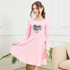 img 3 attached to 🦋 Everyday Girls' Clothing: Butterfly Sequin Dress for Girls