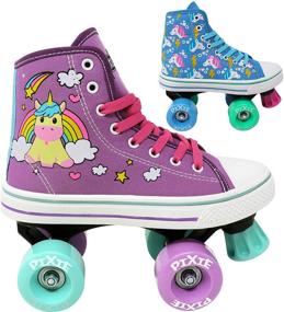 img 4 attached to 🦄 Ultimate Fun and Style: Lenexa Pixie Unicorn Kids Quad Roller Skate - Perfect Roller Skates for Kids, Especially Girls!