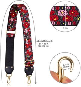 img 1 attached to Allzedream Adjustable Replacement Crossbody Embroidered Women's Handbags & Wallets for Crossbody Bags