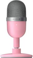 razer seiren mini usb streaming microphone: precise supercardioid pickup pattern - professional recording quality - ultra-compact build - heavy-duty tilting stand - shock resistant - quartz pink logo
