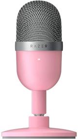 img 4 attached to Razer Seiren Mini USB Streaming Microphone: Precise Supercardioid Pickup Pattern - Professional Recording Quality - Ultra-Compact Build - Heavy-Duty Tilting Stand - Shock Resistant - Quartz Pink