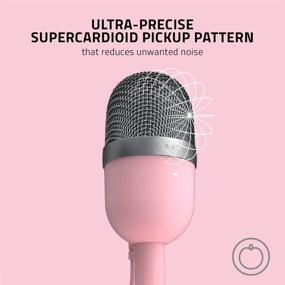 img 3 attached to Razer Seiren Mini USB Streaming Microphone: Precise Supercardioid Pickup Pattern - Professional Recording Quality - Ultra-Compact Build - Heavy-Duty Tilting Stand - Shock Resistant - Quartz Pink