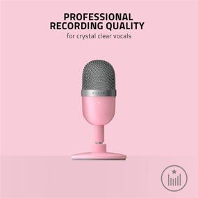 img 2 attached to Razer Seiren Mini USB Streaming Microphone: Precise Supercardioid Pickup Pattern - Professional Recording Quality - Ultra-Compact Build - Heavy-Duty Tilting Stand - Shock Resistant - Quartz Pink