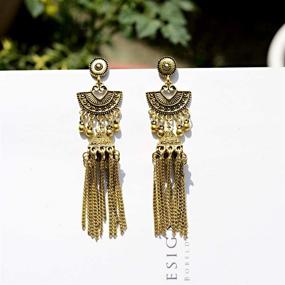 img 1 attached to 💎 Douvei Oxidized Silver Earrings for Girls, Stylish Jewelry for Girls