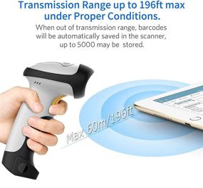 img 1 attached to 📱 TEEMI Bluetooth Barcode Scanner: 1D Laser Handheld Reader for iPhone, iPad, Android Tablet & More