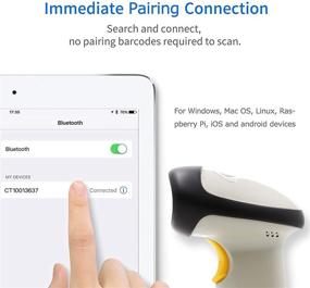 img 2 attached to 📱 TEEMI Bluetooth Barcode Scanner: 1D Laser Handheld Reader for iPhone, iPad, Android Tablet & More
