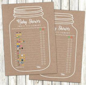 img 2 attached to 🎨 30 Mason Jar Emoji Pictionary Baby Shower Games - Gender-Neutral Cute Fun Baby Shower Game - Baby Guessing Game Idea for Women, Men, Parents, Kids - Perfect Activity for a Memorable Shower Party