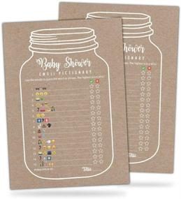 img 4 attached to 🎨 30 Mason Jar Emoji Pictionary Baby Shower Games - Gender-Neutral Cute Fun Baby Shower Game - Baby Guessing Game Idea for Women, Men, Parents, Kids - Perfect Activity for a Memorable Shower Party
