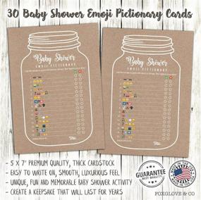 img 3 attached to 🎨 30 Mason Jar Emoji Pictionary Baby Shower Games - Gender-Neutral Cute Fun Baby Shower Game - Baby Guessing Game Idea for Women, Men, Parents, Kids - Perfect Activity for a Memorable Shower Party