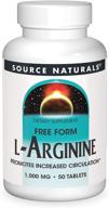 source naturals l arginine free form circulation sports nutrition logo