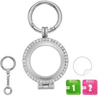 one2may rhinestones designed protective keychain logo